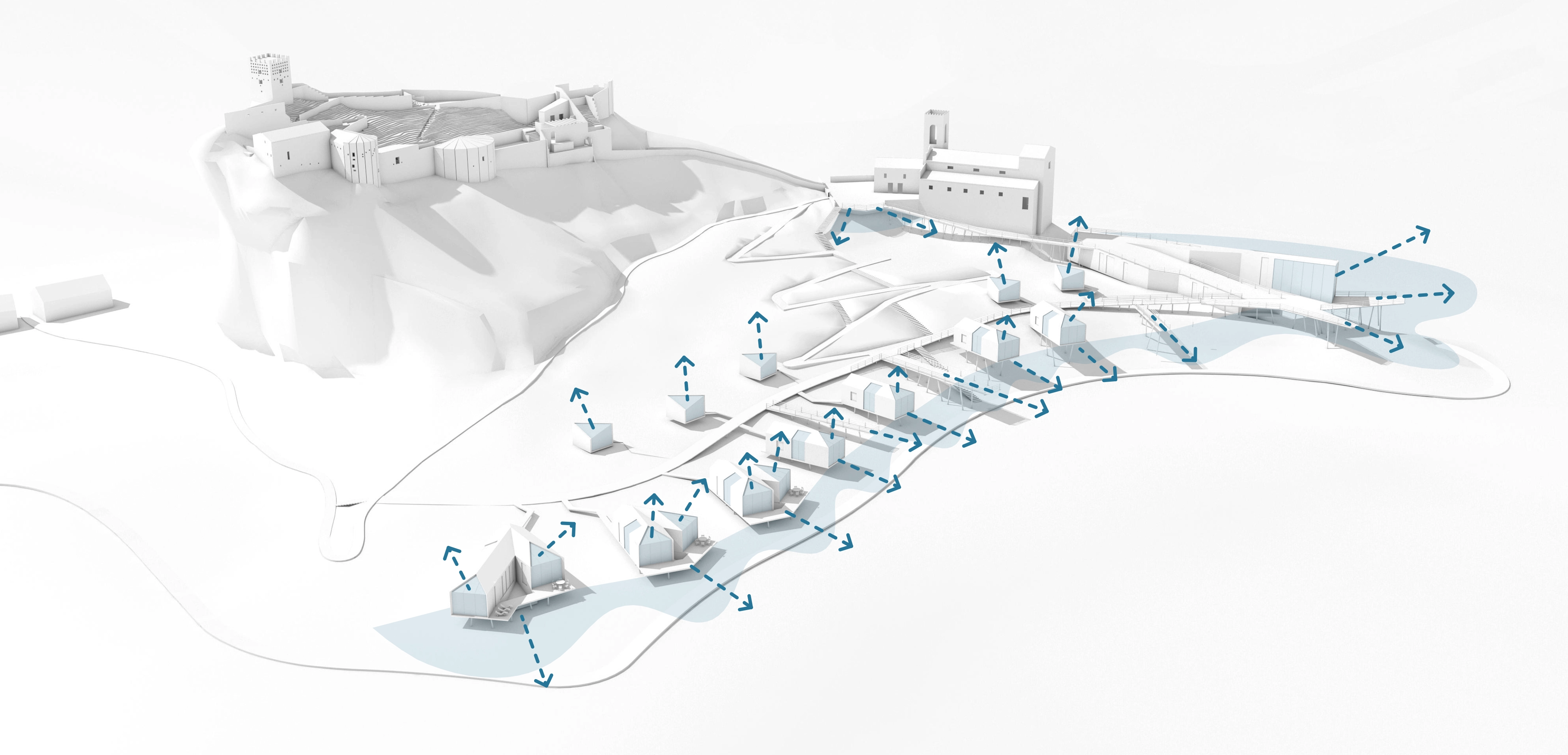 Design diagram 4 for Observatory houses, Roccascalegna, Italy.